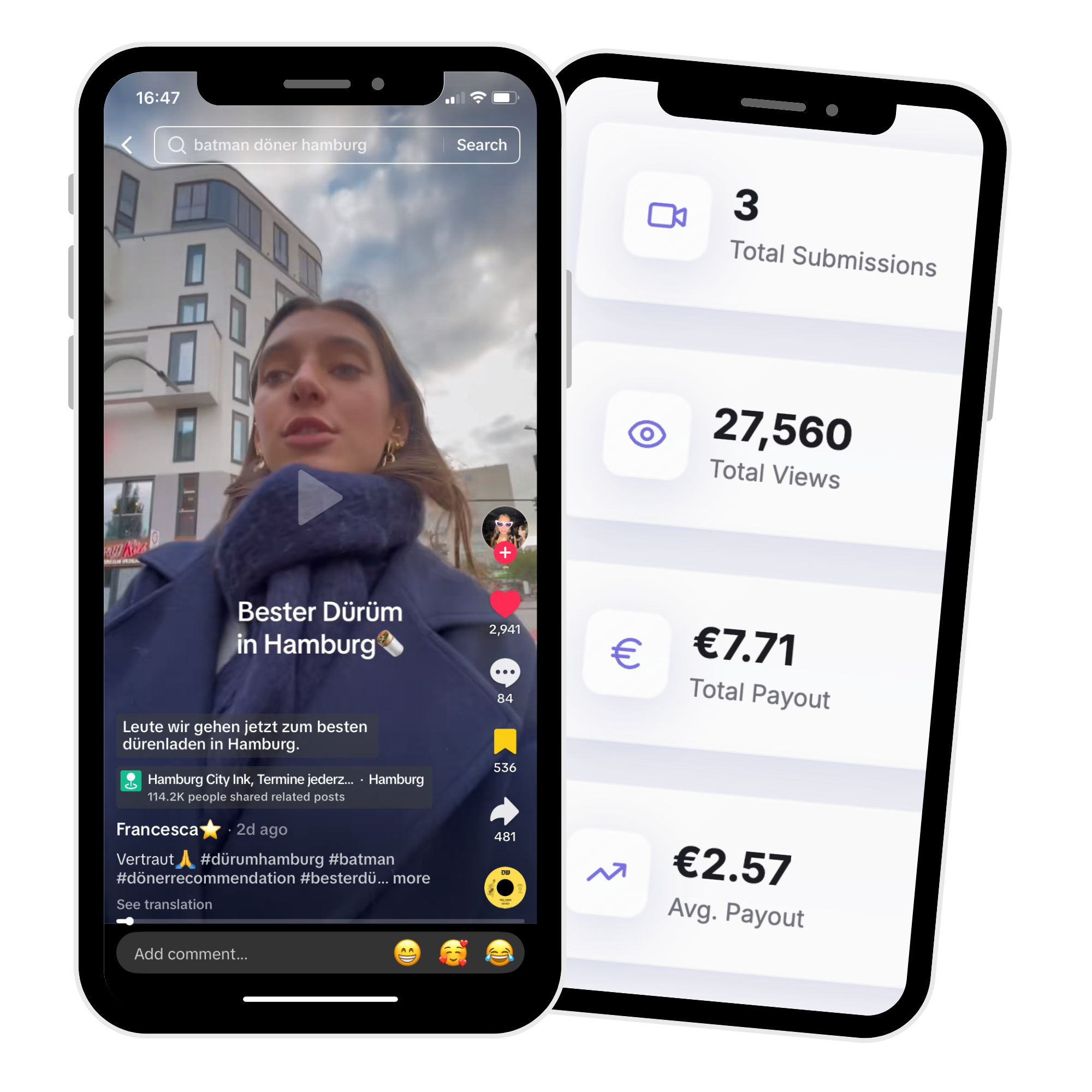 Whisper creator video and performance dashboard