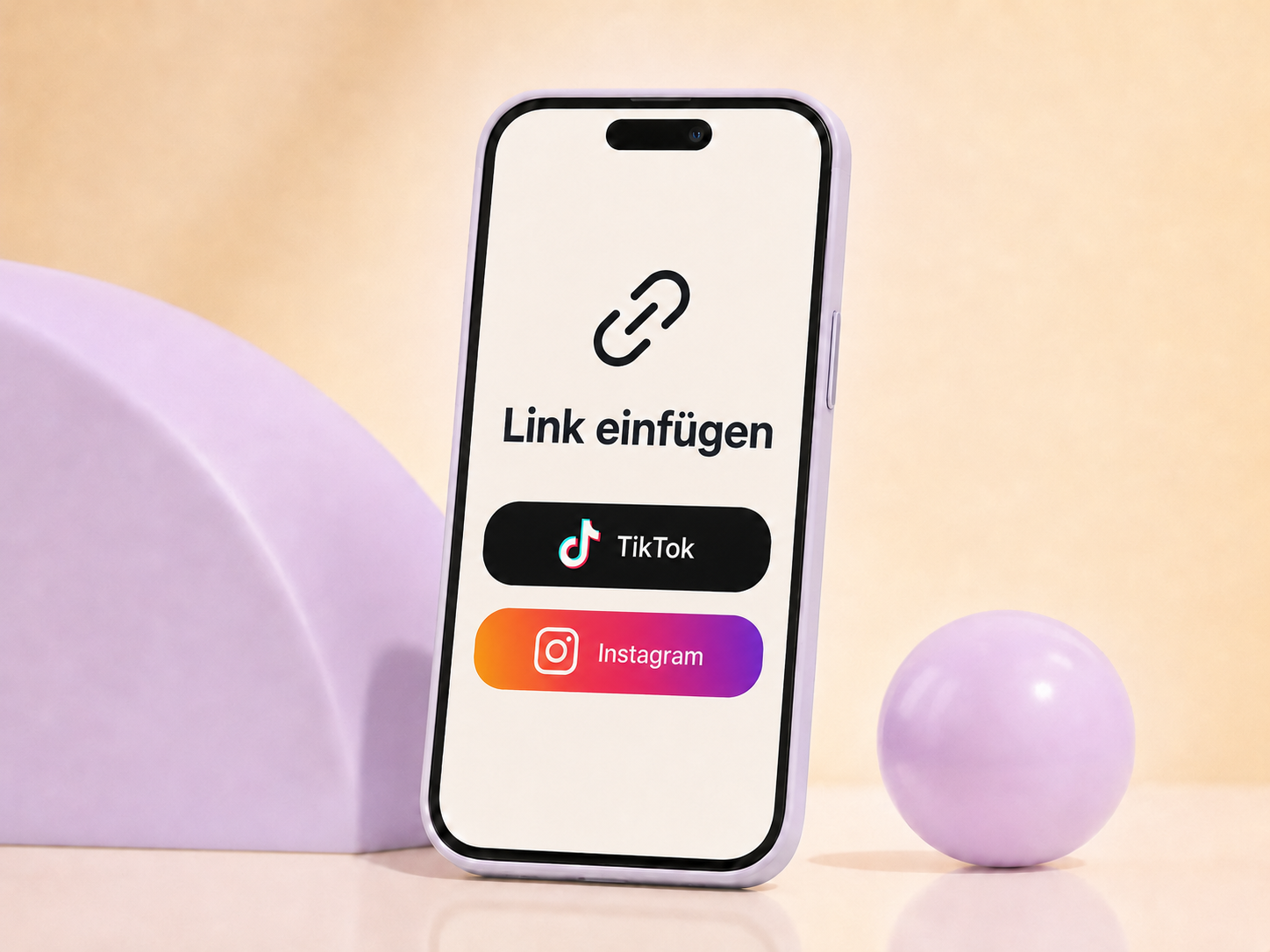 Submitting your TikTok or Instagram link in the Whisper app